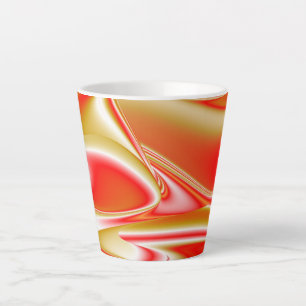 Love and Gold Abstract 3D Rainbowart Latte Mug