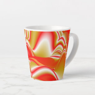 Love and Gold Abstract 3D Rainbowart Latte Mug