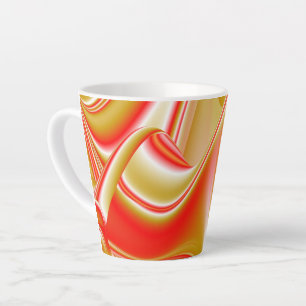 Love and Gold Abstract 3D Rainbowart Latte Mug