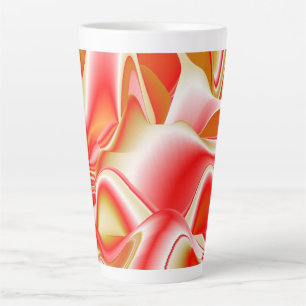Love and Gold Abstract 3D Rainbowart Latte Mug