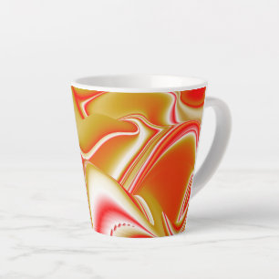 Love and Gold Abstract 3D Rainbowart Latte Mug
