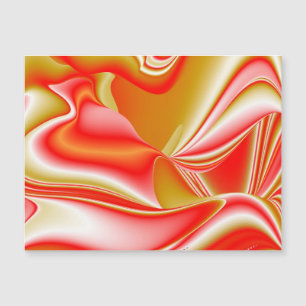 Love and Gold Abstract 3D Rainbowart Magnetic Card