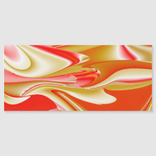 Love and Gold Abstract 3D Rainbowart Magnetic Card