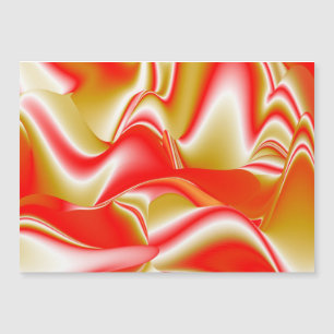 Love and Gold Abstract 3D Rainbowart Magnetic Card