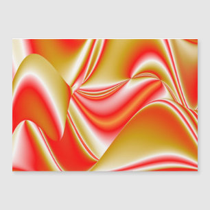 Love and Gold Abstract 3D Rainbowart Magnetic Card