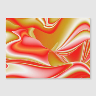 Love and Gold Abstract 3D Rainbowart Magnetic Card