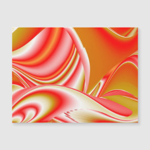 Love and Gold Abstract 3D Rainbowart Magnetic Card