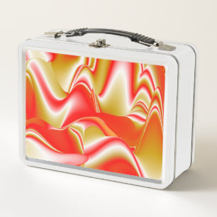 Love and Gold Abstract 3D Rainbowart Metal Lunch Box