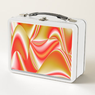 Love and Gold Abstract 3D Rainbowart Metal Lunch Box