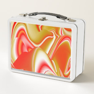 Love and Gold Abstract 3D Rainbowart Metal Lunch Box