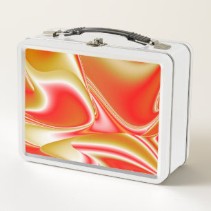 Love and Gold Abstract 3D Rainbowart Metal Lunch Box