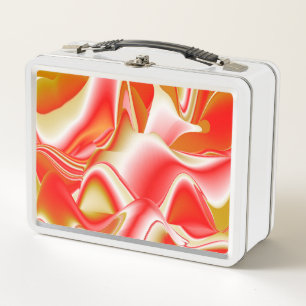 Love and Gold Abstract 3D Rainbowart Metal Lunch Box