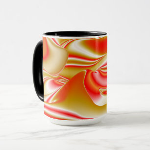 Love and Gold Abstract 3D Rainbowart Mug