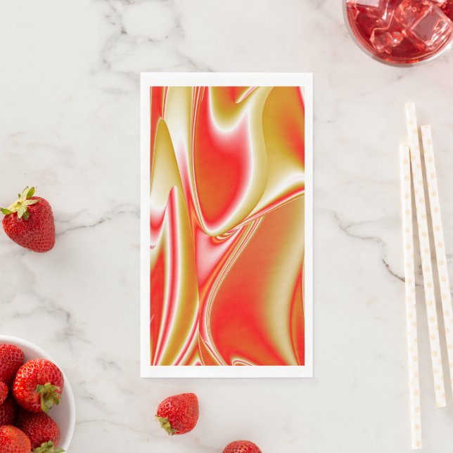 Love and Gold Abstract 3D Rainbowart Napkin (Insitu)