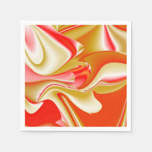 Love and Gold Abstract 3D Rainbowart Napkin