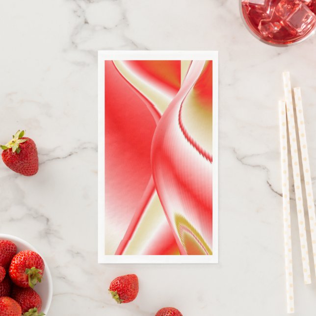 Love and Gold Abstract 3D Rainbowart Napkin (Insitu)