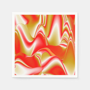 Love and Gold Abstract 3D Rainbowart Napkin