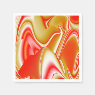 Love and Gold Abstract 3D Rainbowart Napkin