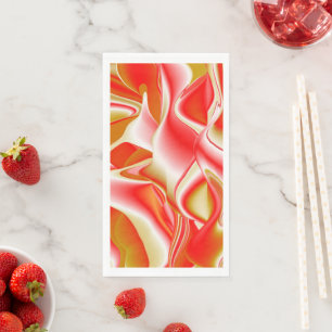 Love and Gold Abstract 3D Rainbowart Napkin