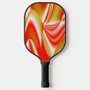 Love and Gold Abstract 3D Rainbowart Pickleball Paddle
