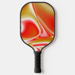 Love and Gold Abstract 3D Rainbowart Pickleball Paddle