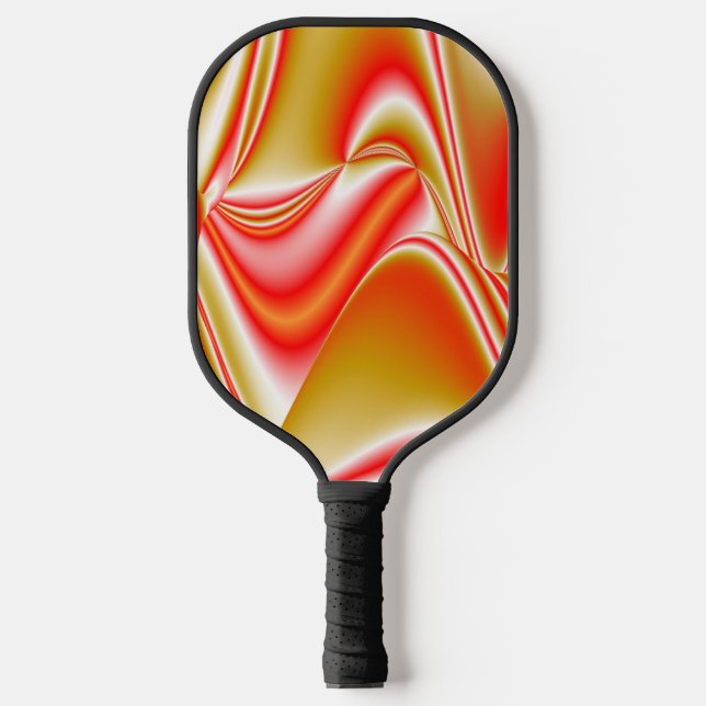 Love and Gold Abstract 3D Rainbowart Pickleball Paddle (Front)
