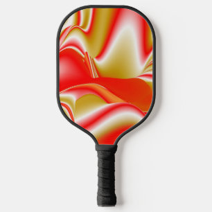 Love and Gold Abstract 3D Rainbowart Pickleball Paddle