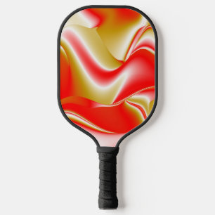 Love and Gold Abstract 3D Rainbowart Pickleball Paddle