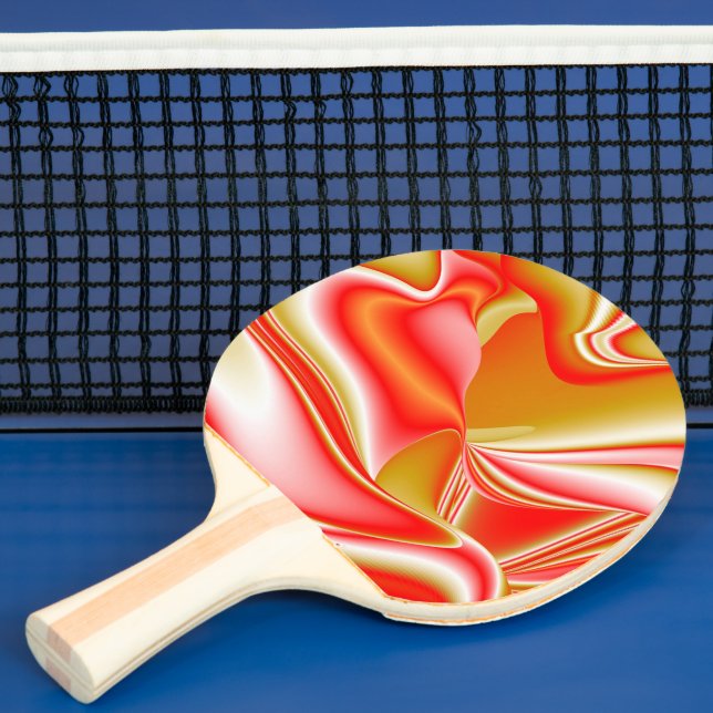 Love and Gold Abstract 3D Rainbowart Ping Pong Paddle (Insitu)