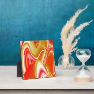 Love and Gold Abstract 3D Rainbowart Plaque