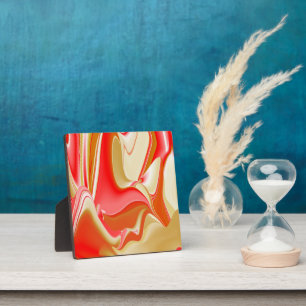 Love and Gold Abstract 3D Rainbowart Plaque