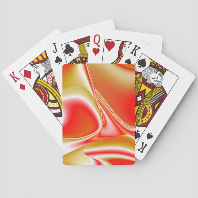 Love and Gold Abstract 3D Rainbowart Playing Cards (Back)