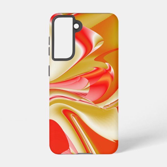 Love and Gold Abstract 3D Rainbowart Samsung Galaxy S21 Case (Back)