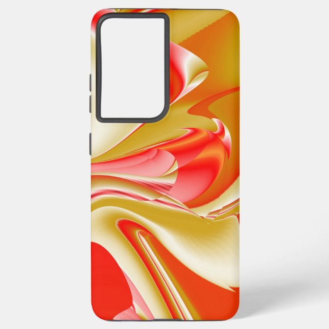 Love and Gold Abstract 3D Rainbowart Samsung Galaxy S21 Ultra Case (Back)