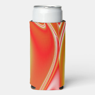 Love and Gold Abstract 3D Rainbowart Seltzer Can Cooler