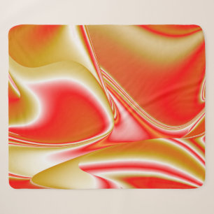 Love and Gold Abstract 3D Rainbowart Sherpa Blanket
