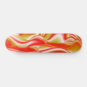 Love and Gold Abstract 3D Rainbowart Skateboard