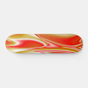 Love and Gold Abstract 3D Rainbowart Skateboard