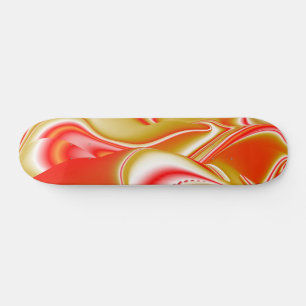 Love and Gold Abstract 3D Rainbowart Skateboard
