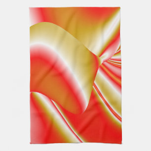 Love and Gold Abstract 3D Rainbowart Tea Towel