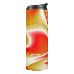 Love and Gold Abstract 3D Rainbowart Thermal Tumbler