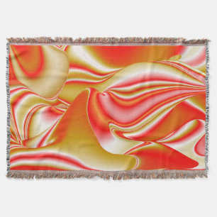 Love and Gold Abstract 3D Rainbowart Throw Blanket