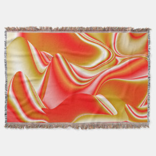 Love and Gold Abstract 3D Rainbowart Throw Blanket