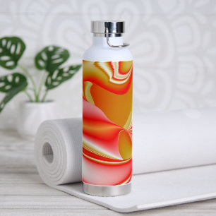 Love and Gold Abstract 3D Rainbowart Water Bottle