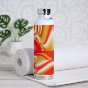 Love and Gold Abstract 3D Rainbowart Water Bottle