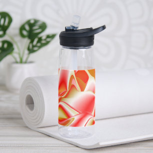 Love and Gold Abstract 3D Rainbowart Water Bottle