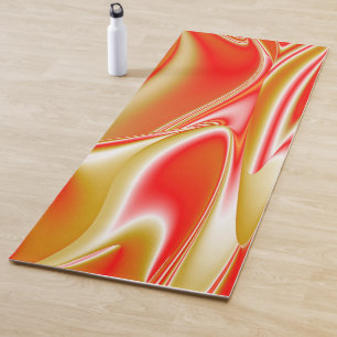 Love and Gold Abstract 3D Rainbowart Yoga Mat