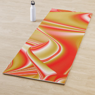 Love and Gold Abstract 3D Rainbowart Yoga Mat