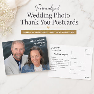 Love and Gratitude Wedding Photo Thank You Card