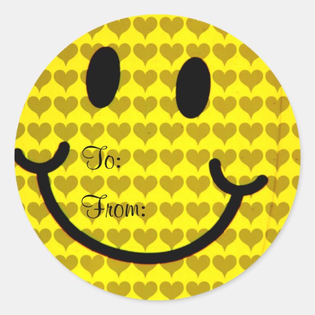 Love and Happiness_ Classic Round Sticker (Front)